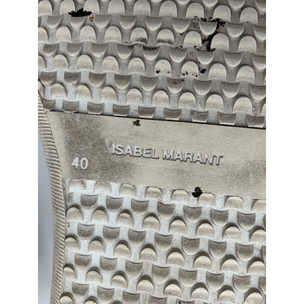 Isabel Marant Classic White & Pink Metallic Bryce Sneakers Size 40 EU / US 10 - Picture 5 of 6